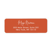 焦げオレンジ色のシグネチャーモノグラム ラベル (正面)