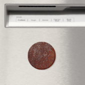 焦げオレンジ色の銅さび付き金属テクスチャ マグネット (インサイチュ (食洗機))