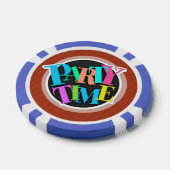 焦げストライプたオレンジストライプの色 ポーカーチップ (シングル)