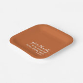 焦げモダンオレンジ感謝していの感謝祭 ペーパープレート (傾斜あり)