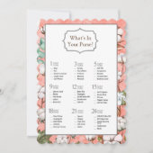 焦げ珊瑚綿ブライダルシャワーゲーム 招待状 (正面)