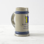 焦げ茶色かBaronial楽師のBarony ビールジョッキ (正面左)