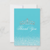 焦れったいティール(緑がかった色)の輝きのサンキューカード サンキューカード (裏面)