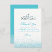 焦れったいティール(緑がかった色)の輝きのサンキューカード サンキューカード (正面/裏面)