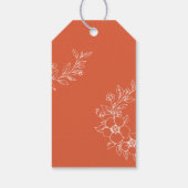 焦モダン火オレンジ結婚式の引き出物ラベル ギフトタグ (裏面)