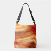焦ユニーク焦オレンジ色ブラウンインディデザイナーメディア クロスボディバッグ (正面)