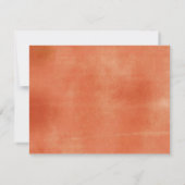 焦橙色かぼちゃの花柄 ウェディング＆ベビーシャワー サンキューカード (裏面)