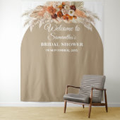 焦橙色のパンパスグラス テラコッタ ブライダルシャワー タペストリー (インサイチュ)