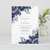 焦橙色アーティスティックオータムウェディング 招待状 (スタンド正面)