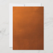 焦橙色タイポグラフィー ラスティック オータム ウェディング 招待状 (裏面)