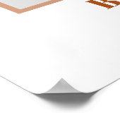 焦橙色テラコッタのベビーシャワーフォトプロップ ポスター (角)