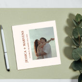 焦橙色テラコッタ ラスティ 結婚式招待状 案内状