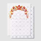 焦橙色トロピカルヒビスカス フローラル ウェディング ベラム紙招待状 (オフセット (招待状))