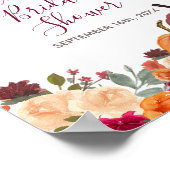 焦橙色パンプキン ウェルカム ベイビー シャワー ポスター (角)