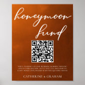 焦橙色ボホ オートム ウェディング ハニームーンファンド ポスター (正面)