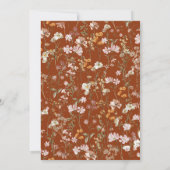 焦橙色ワイルドフラワーボホー ブライズシャワー サンキューカード (裏面)