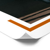 焦橙色写真 モダン卒業式 ポスター (角)