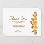 焦橙色結婚感謝 サンキューカード (正面/裏面)