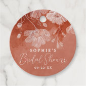 焦橙色花卉婚前シャワーファビュラス タグ (正面)