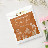 焦橙色野生花卉素描花卉 フェイバーバッグ (封をした状態)