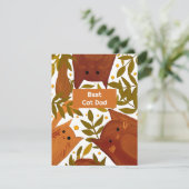 焦橙色 猫 & 枝 最高の猫パパ シーズンカード (スタンド正面)