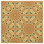 焦橙黄色モロッコ幾何学マンダラ ファブリック (見本)