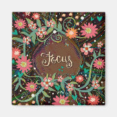 焦点かわいらしおもしろいフローラモダン検査 マグネット (正面)