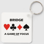 焦点のゲームの重複ブリッジのユーモアをブリッジ キーホルダー (裏面)