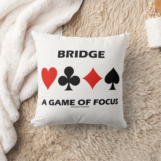 焦点のゲームの重複ブリッジのユーモアをブリッジ クッション (ブランケット)