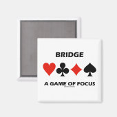 焦点のゲームの重複ブリッジのユーモアをブリッジ マグネット (正面/裏面)