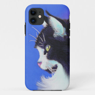 焦点のタキシード猫 iPhone 11 ケース