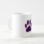 焦点の合っていない犬の足跡 コーヒーマグカップ (正面左)