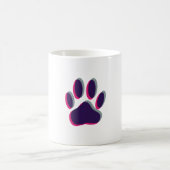 焦点の合っていない犬の足跡 コーヒーマグカップ (中央)