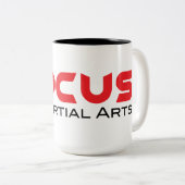 焦点の武道のコーヒー・マグ ツートーンマグカップ (正面右)