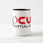 焦点の武道のコーヒー・マグ ツートーンマグカップ (中央)