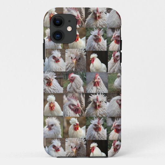 "焦点の羽:白い鶏のポートレート" Case-Mate iPhoneケース (裏面)