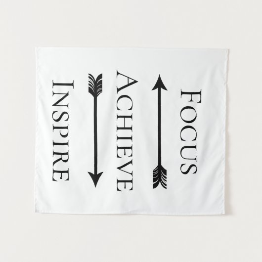 焦点はインスパイア感動的な黒い矢を達成します タペストリー (正面(横))