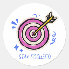 焦点を合わせたまま – ステッミニマルクやる気を起こさせる ラウンドシール