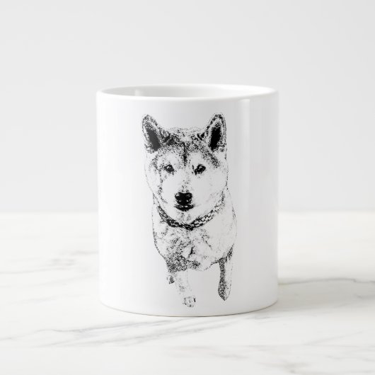 焦点を合わせたプレゼンス ジャンボコーヒーマグカップ (正面)