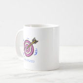 焦点を合わせやる気を起こさせるたマグカップ コーヒーマグカップ (正面左)