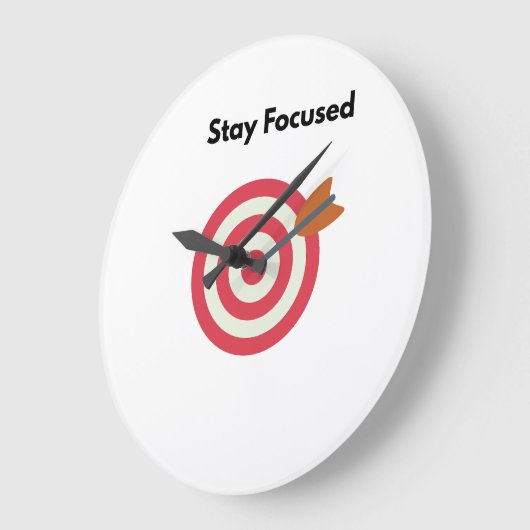 焦点を合わせやる気を起こさせるた時計 ラージ壁時計 (傾斜)