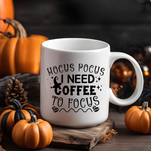 焦点を合わせるためにコーヒーが必要なHocus Pocus ツートーンマグカップ