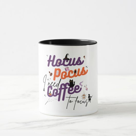 焦点を合わせるためにコーヒーが必要なHocus Pocus マグカップ (中央)