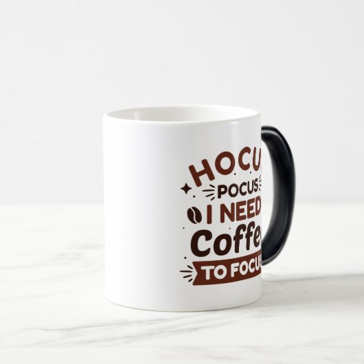 焦点を合わせるためにコーヒーが必要なHocus Pocus モーフィングマグカップ (正面右)