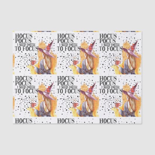 焦点を合わせるためにコーヒーが必要なHocus Pocus 薄葉紙 (正面)