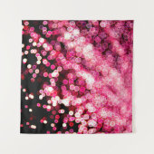 焦点を外したライトのぼやけ抽象芸術ピンク色の背景 タペストリー (正面(横))