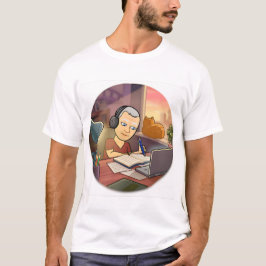 「焦点を当て、決定 – 勉強好きなノートパソコンの作業Tee f f Tシャツ