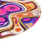 焦点カラフル抽象デザイン カッティングボード (角)