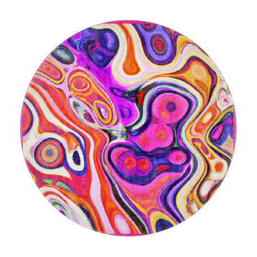 焦点カラフル抽象デザイン カッティングボード (正面)