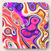 焦点カラフル抽象デザイン コースター (正面)